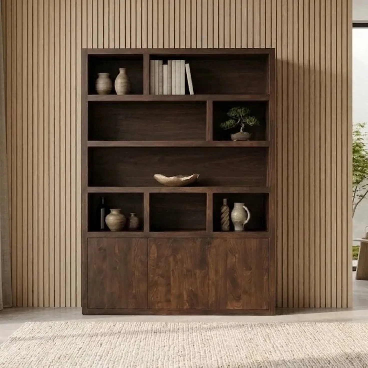 Sven Boekenkast XL walnoot 160cm
