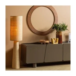 Syro 1-lichts Vloerlamp Raffia 130cm