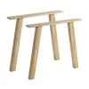 Tablo A Vorm Poot Eiken Set van 2