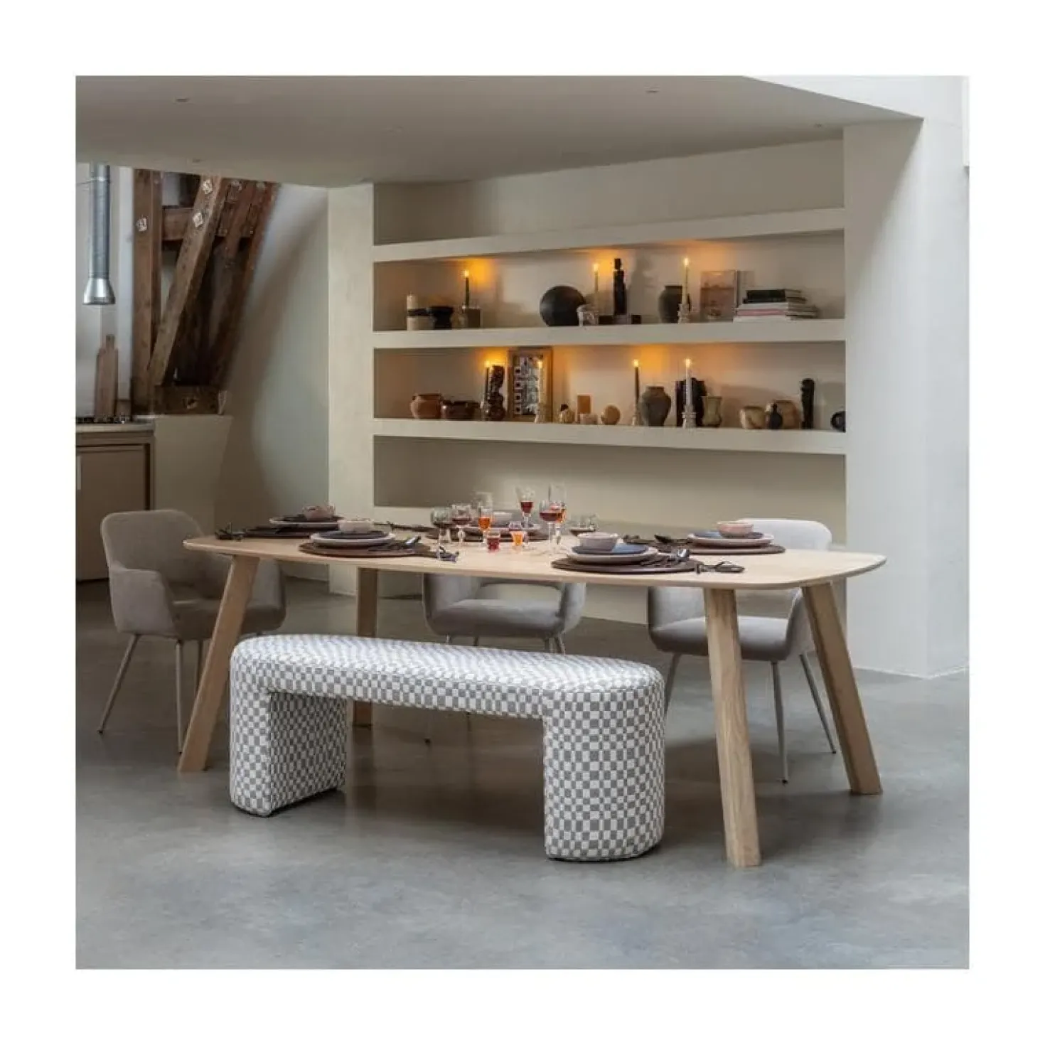 Tablo Eettafel deens ovaal DL Eikenhout naturel 220cm