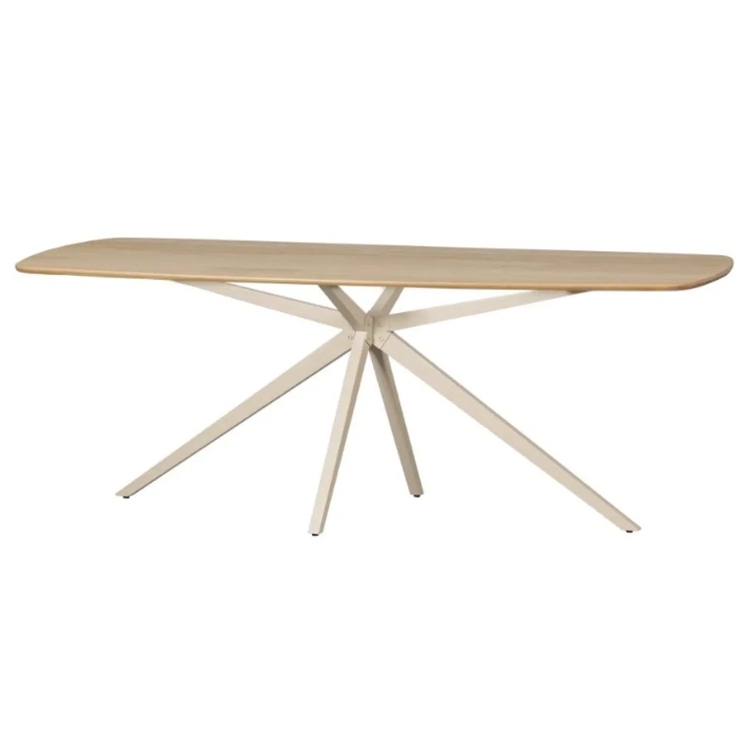 Tablo Eettafel eiken Deens ovaal Naturel met zand poot 220 cm