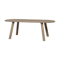 Tablo Eettafel ovaal VL Eikenhout pebble grey 220cm
