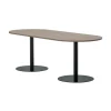Tablo Eettafel ovaal VL Eikenhout pebble grey/zwart 220cm