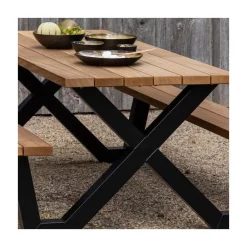 Tablo Picknicktafel Ayoushout met zwarte poot