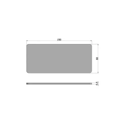 Tablo Tafelblad Eikenhout naturel Curved 200x90cm