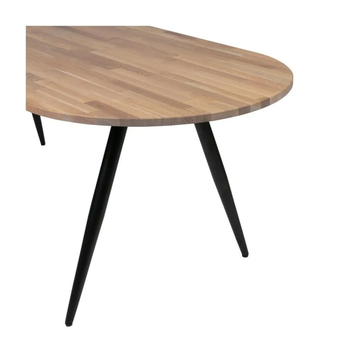Tablo Tafelblad Ovaal Eiken Olie Grijs 220cm