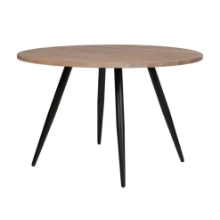 Tablo Tafelblad Rond Eiken Olie Grijs 120cm