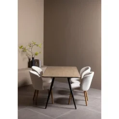 Tafel poot conisch metaal zwart (2-standen)
