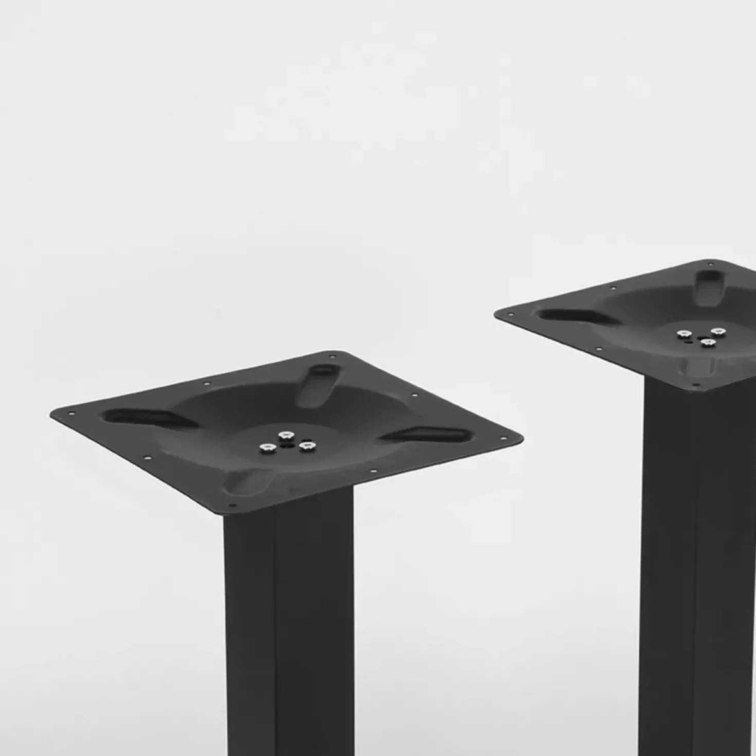 Tafelpoot Dubbel Zwart Metaal Dubbel 71cm