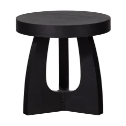 Tala Bijzettafel MDF Rond Zwart 45cm