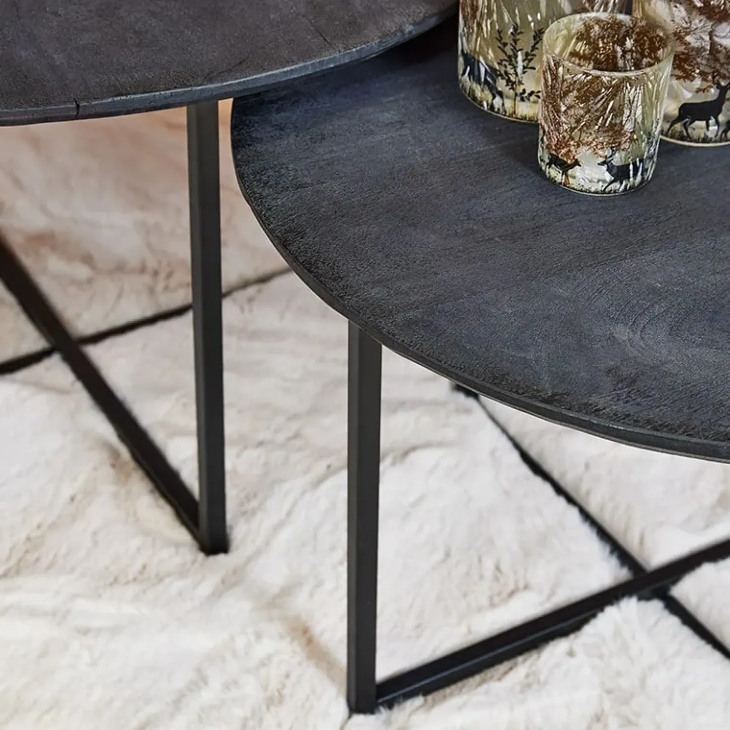 Tarlinger salontafel set van 2 zwart