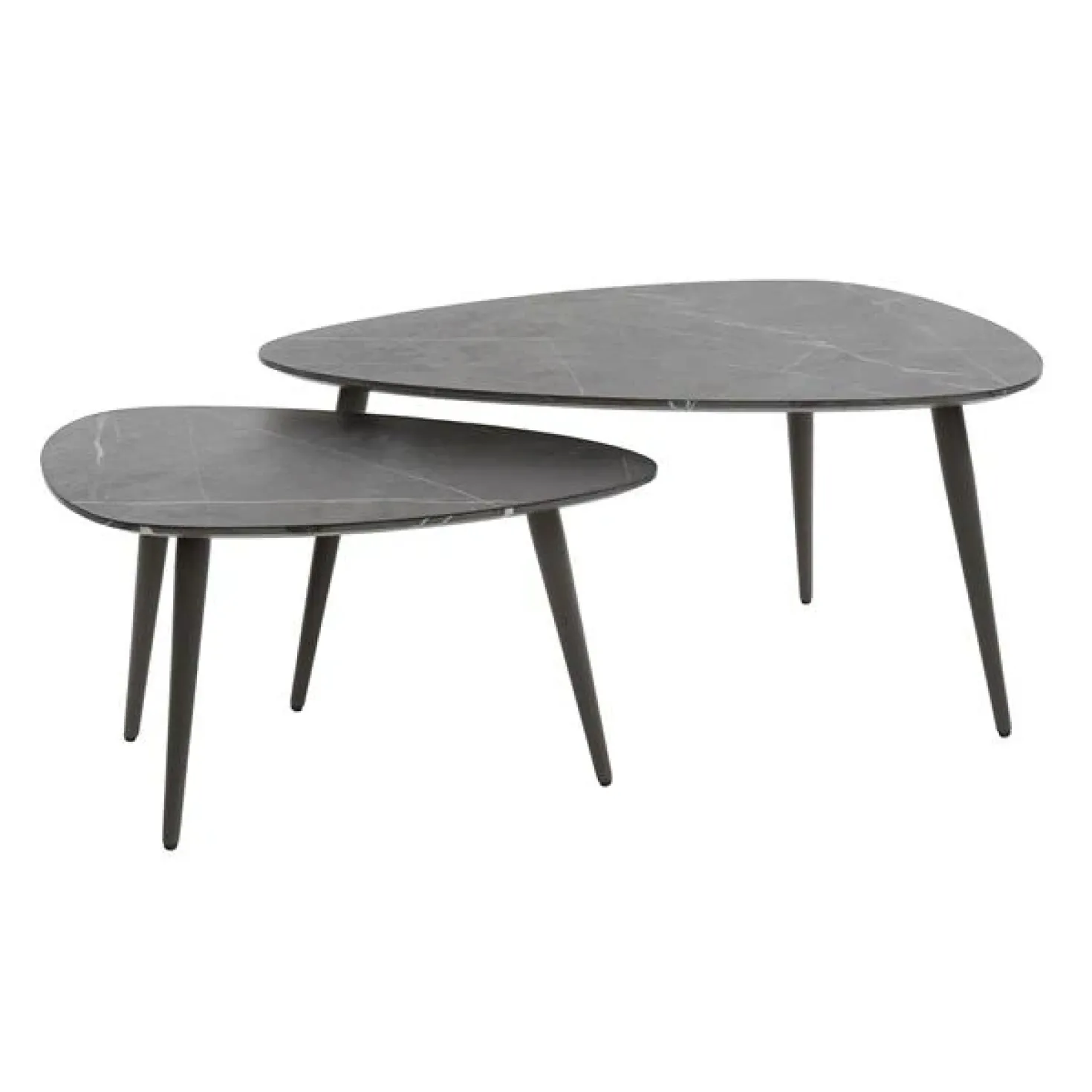 Tate Salontafel set van 2 Peervormig zwart