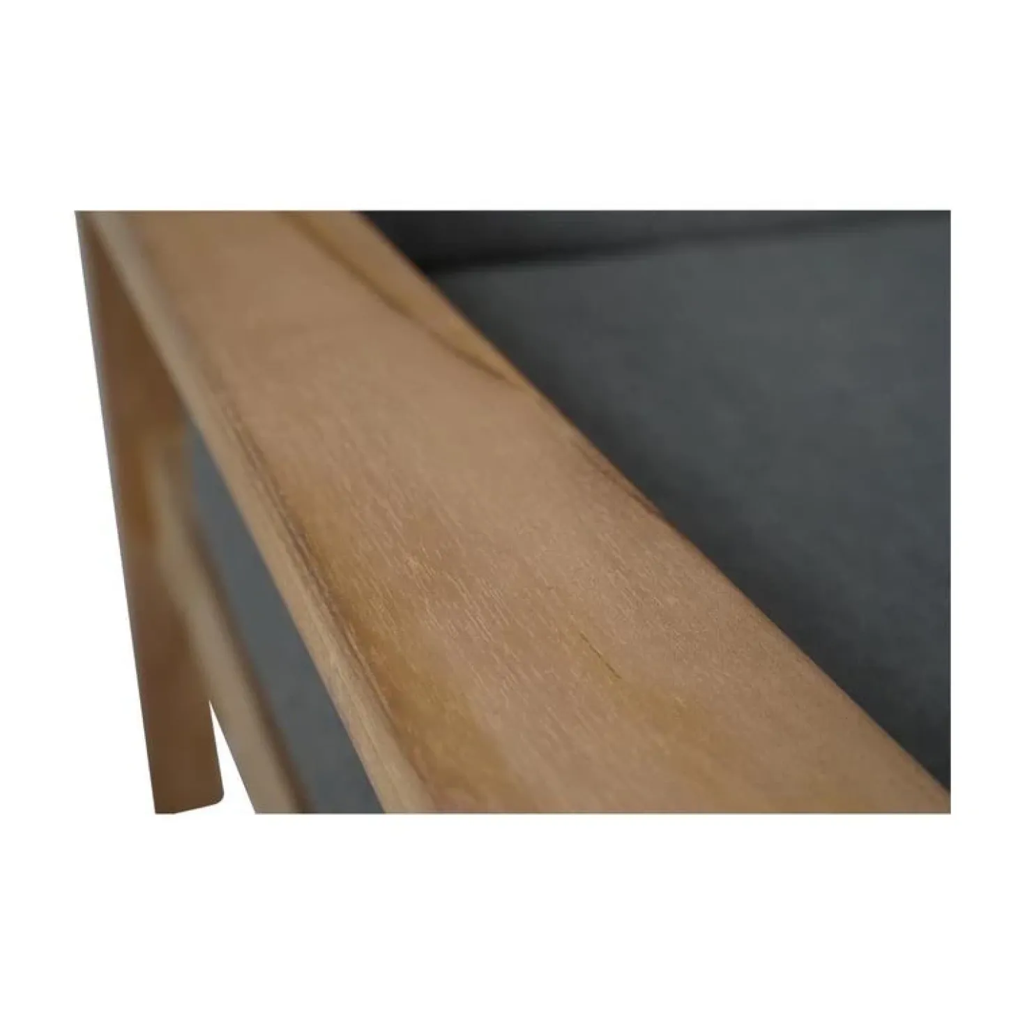 Teak Loungebank teak met kussen 124cm