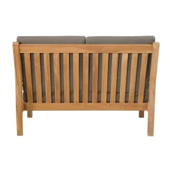 Teak Loungebank teak met kussen 124cm
