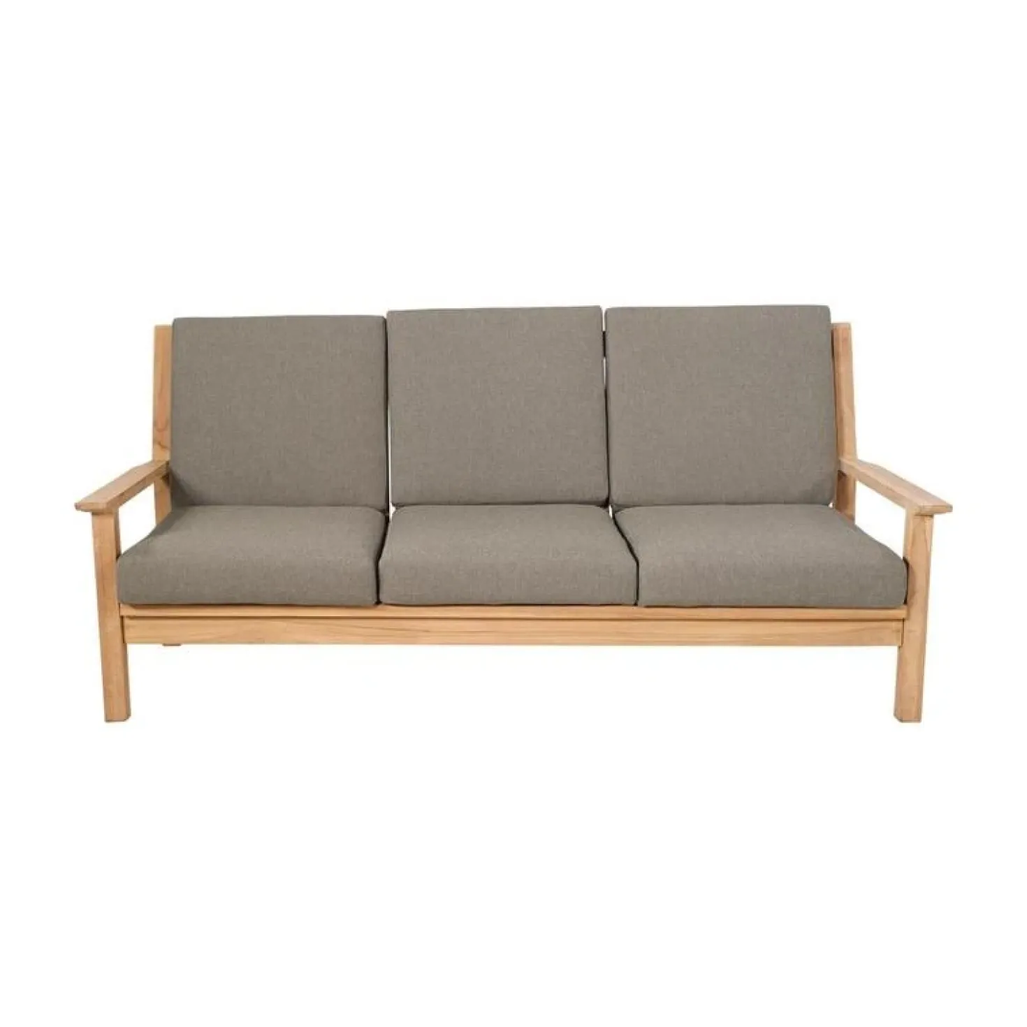 Teak Loungebank teak met kussen 180cm