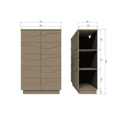 Teo Ladekast Grenen Mud 72cm