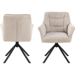 Terano Eetkamerstoel Beige Stof