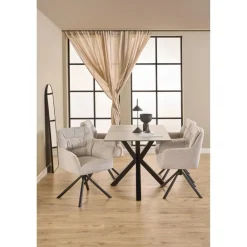 Terano Eetkamerstoel Beige Stof
