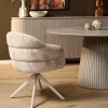 Tessa Eetkamerstoel Beige met Zand poot