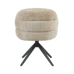 Tessa Eetkamerstoel Beige met Zwarte poot