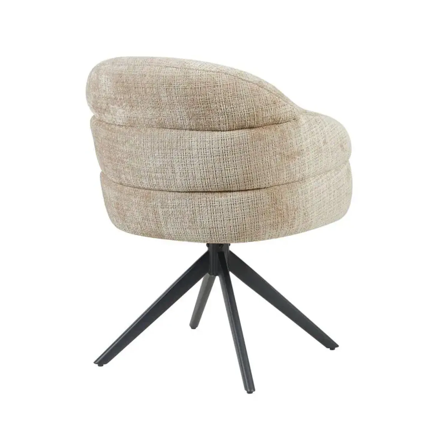 Tessa Eetkamerstoel Beige met Zwarte poot