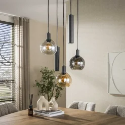 Tessio 5-lichts Hanglamp Getrapt Multikleur glas