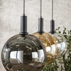 Tessio 3-lichts Hanglamp Multikleur glas
