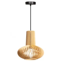 Tess 1-lichts Hanglamp hout bol