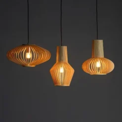 Tess 1-lichts Hanglamp hout bol