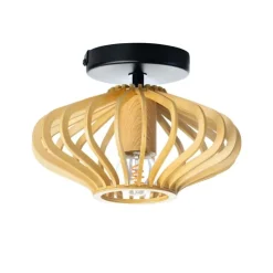Tess 1-lichts plafondlamp hout 25cm