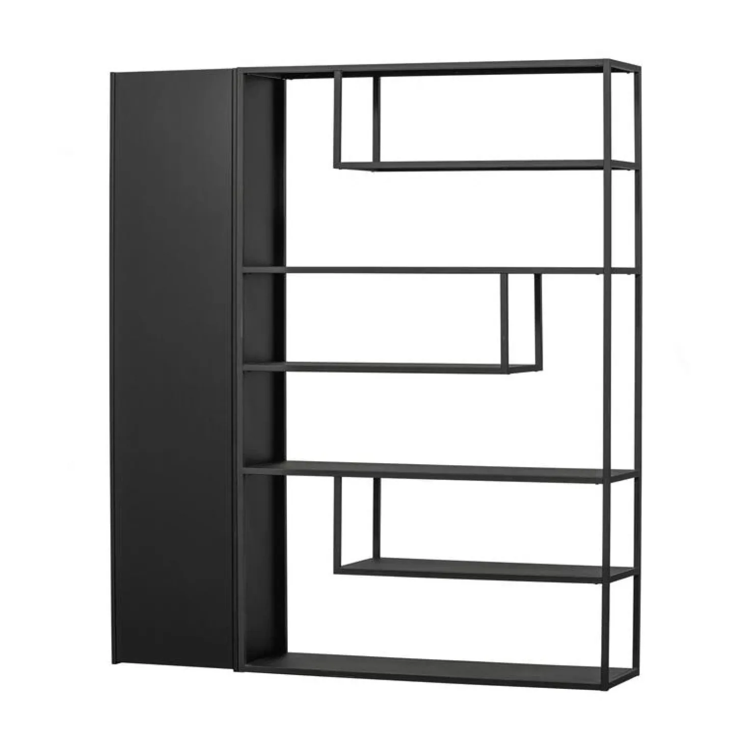 Teun Wandkast smal Grenen zwart 44cm