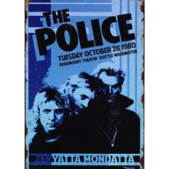The Police - metalen bord