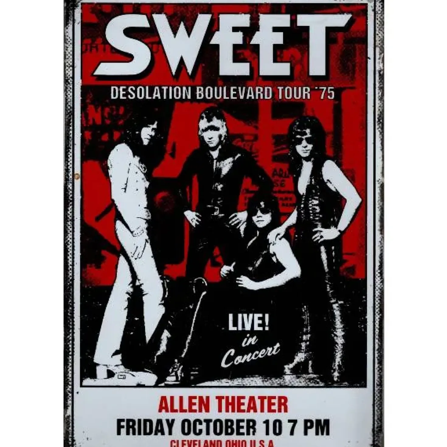 The Sweet - metalen bord