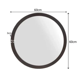 Thomas Spiegel rond Bruin 60cm