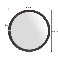 Thomas Spiegel rond Bruin 80cm