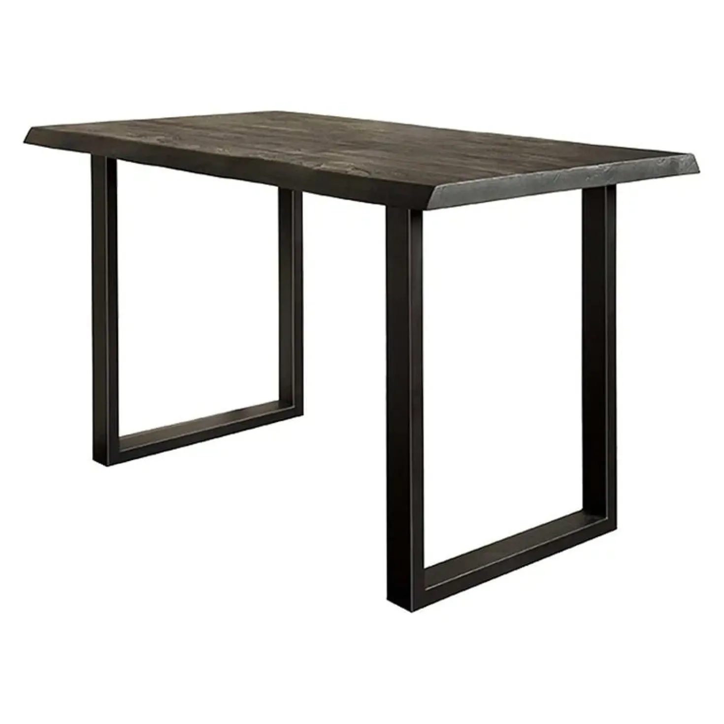 Tiago bartafel met U poot acacia hout zwart 140x90x95