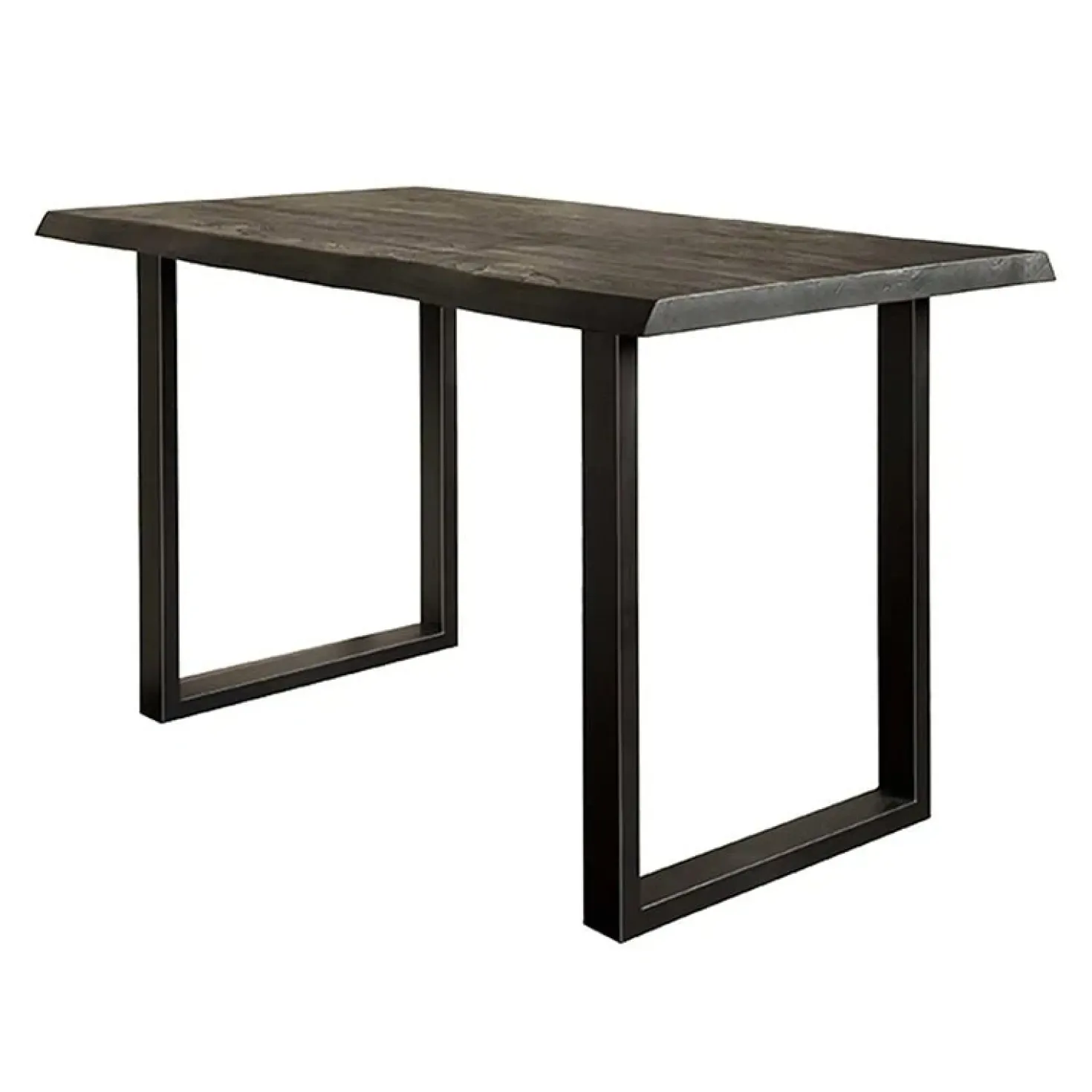 Tiago bartafel met U poot acacia hout zwart 160x90x95