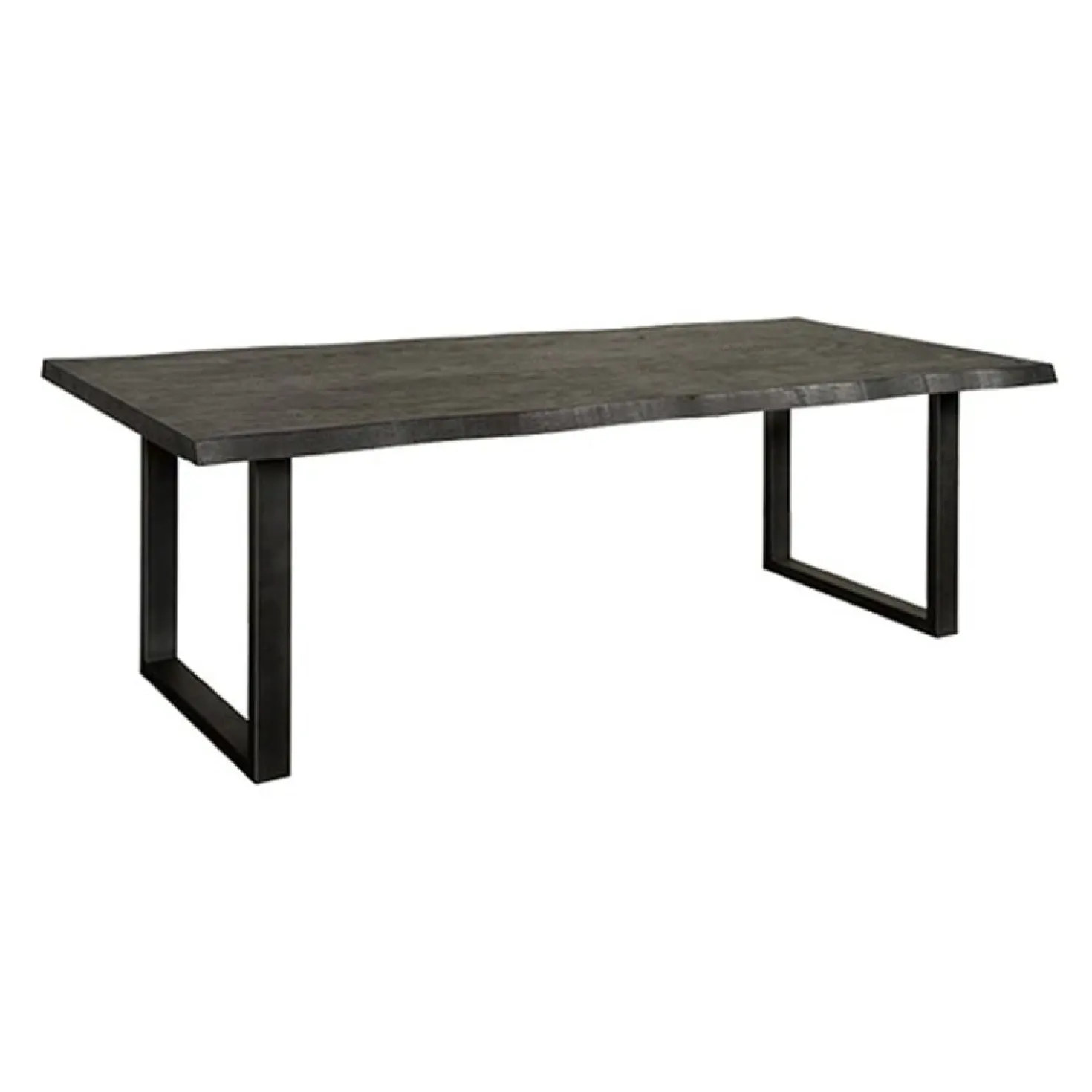 Tiago Eettafel met U poot rechthoek acacia hout zwart 240×100