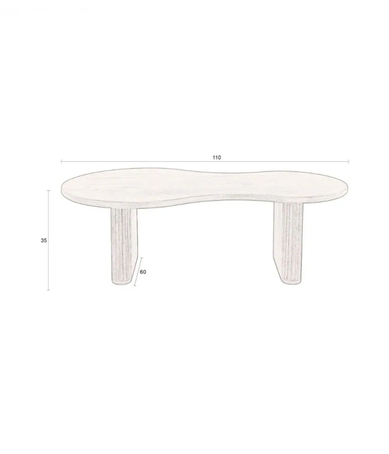 Tilon Salontafel Mangohout 110cm