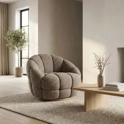 Tina Fauteuil Taupe stof