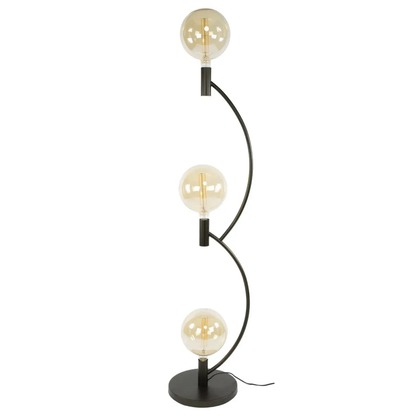 Tio 3-lichts Vloerlamp Bruin