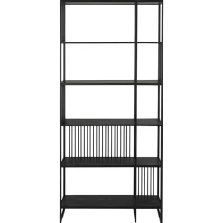 Tissaro Boekenkast Hoog Zwart 85cm