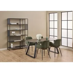 Tissaro Boekenkast Hoog Zwart 120cm