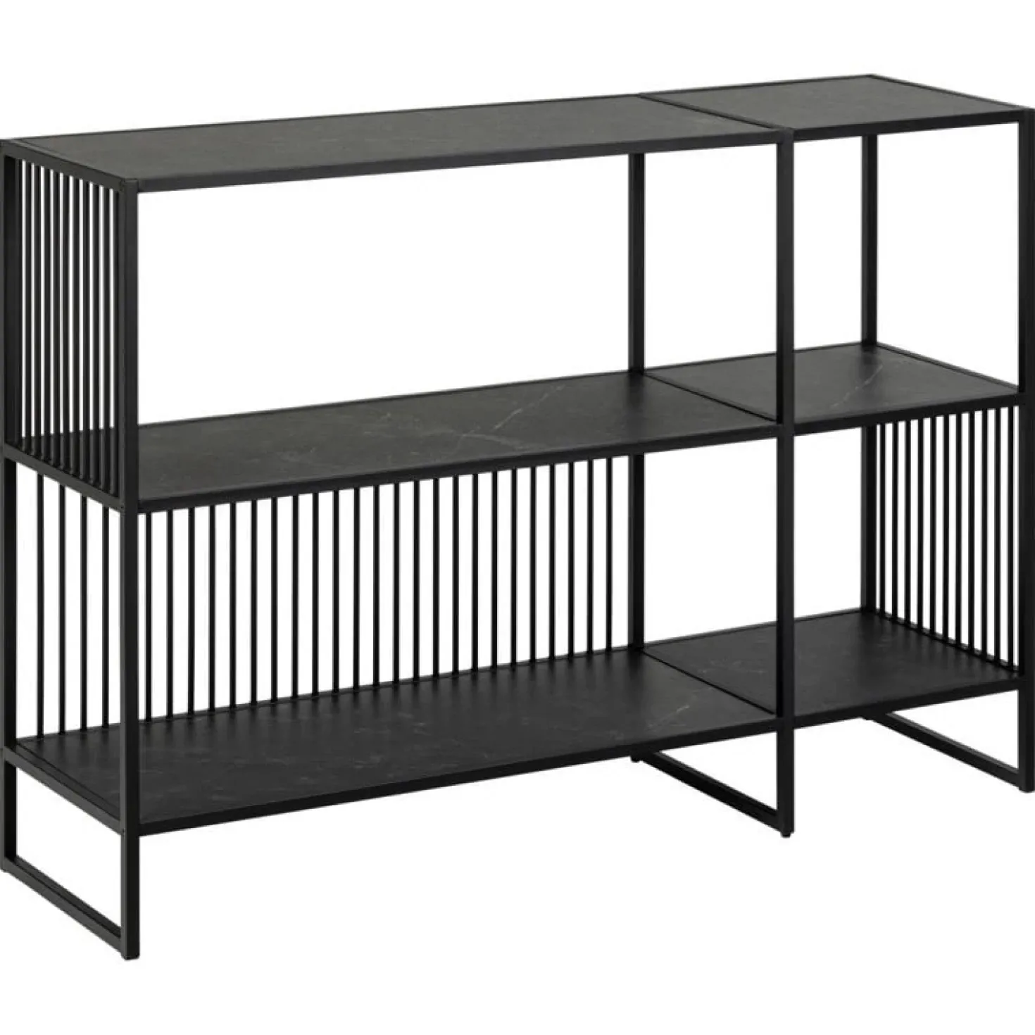 Tissaro Boekenkast Laag Zwart 120cm