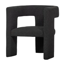 Tiwa Fauteuil Boucle Donkergrijs