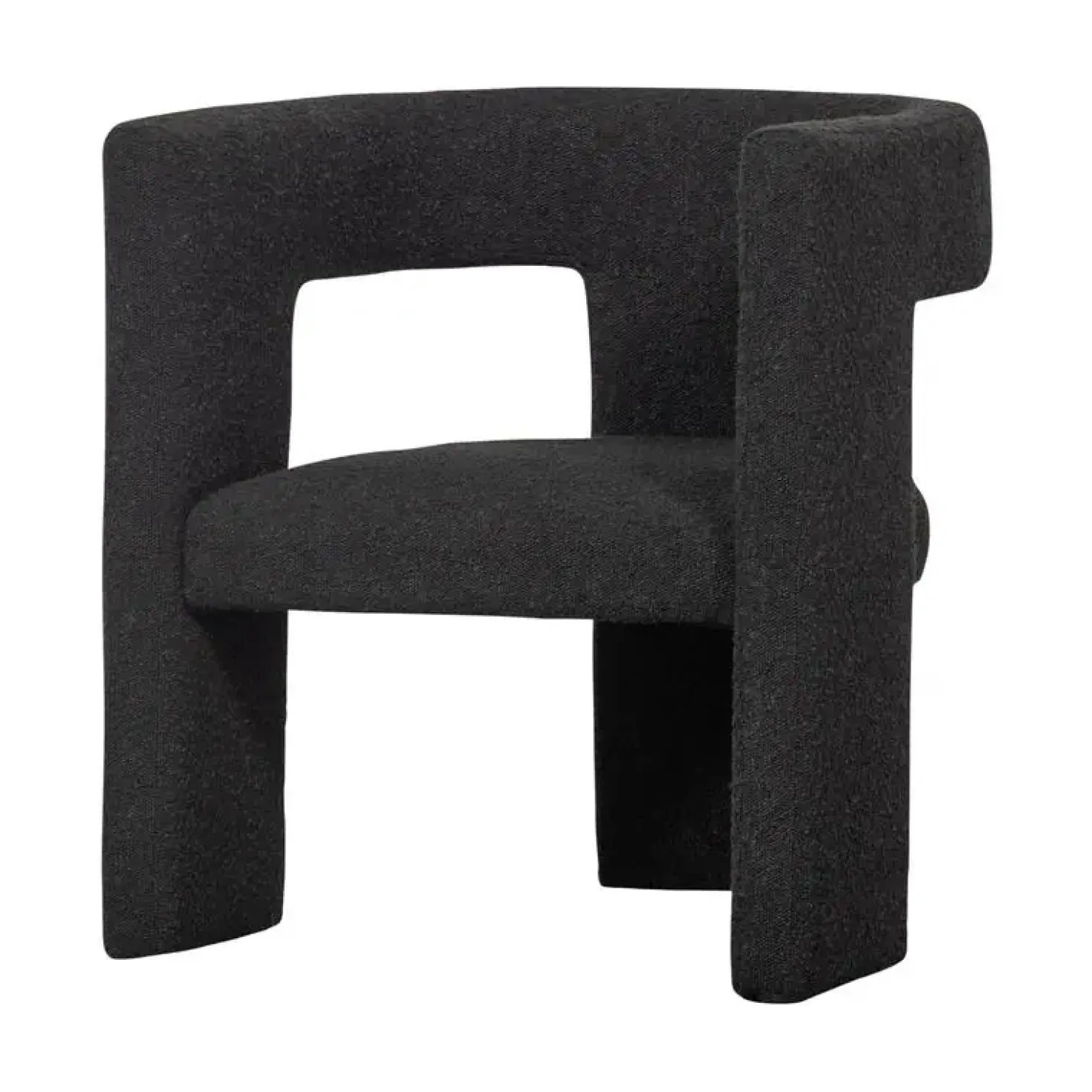Tiwa Fauteuil Boucle Donkergrijs