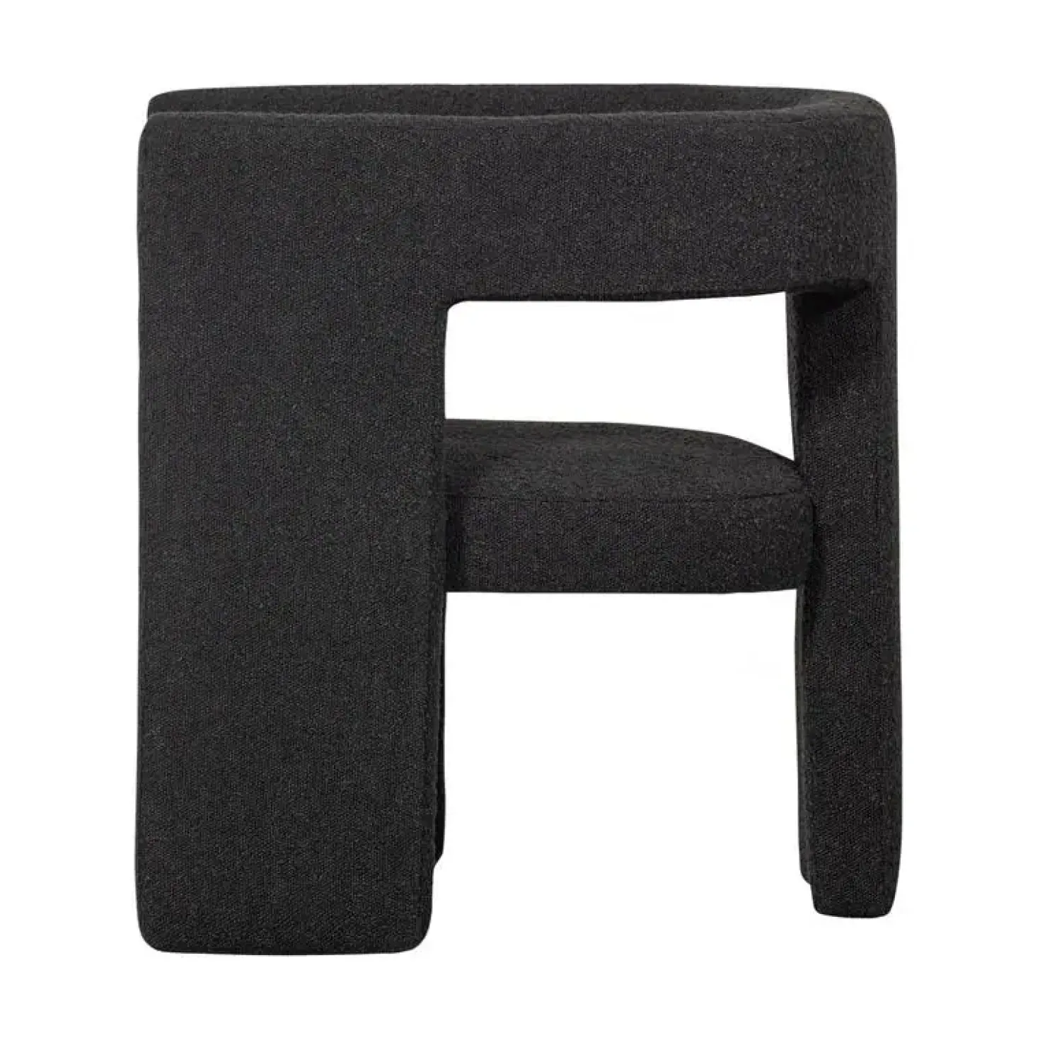 Tiwa Fauteuil Boucle Donkergrijs