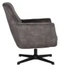 Toby Draai fauteuil Antraciet velours