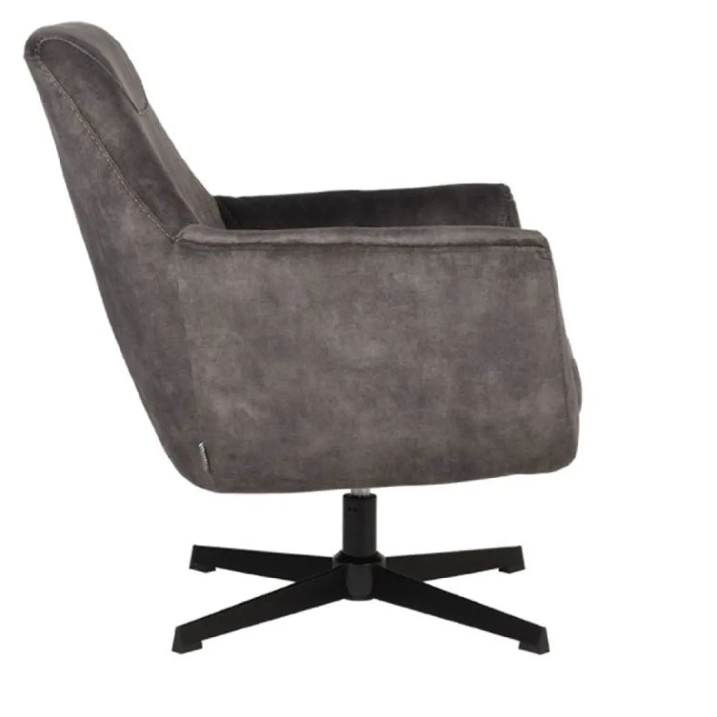 Toby Draai fauteuil Antraciet velours