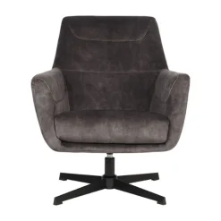 Toby Draai fauteuil Antraciet velours